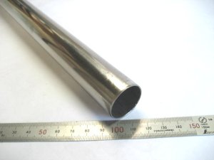 画像2: ステンレス化粧管400番研磨　外径27.2mm×肉厚1mm×長さ1m＝1本入り、端材 (2)