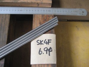 画像1: SK4Fドリルロッド　直径6.9mm×定尺2m＝1本、定尺2mを二等分切断 (1)