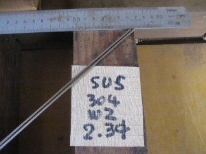 画像1: SUS304（W２）　直径2.3mm ×定尺２m=1本、定尺2mを二等分切断 (1)