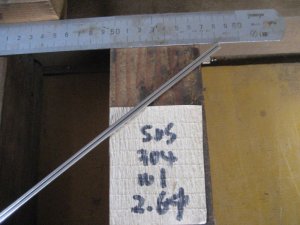 画像1: SUS304（W１）　直径2.6mm ×定尺２m=1本、定尺2mを二等分切断 (1)