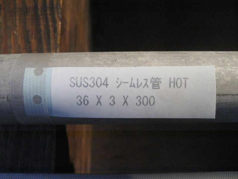 SUS304TPS 外径36mm×肉厚3mm×300mm＝1本 金属の小物販売店